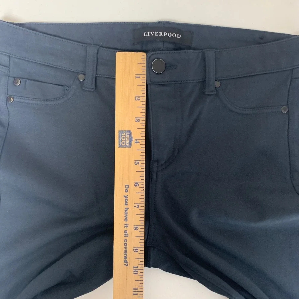 Liverpool Skinny Pants Womens 6/28 Dark Night Teal Blue Stretch XM2015LBBV1 - Picture 12 of 15